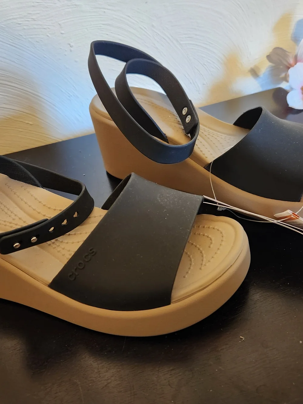 CROCS platform sandals